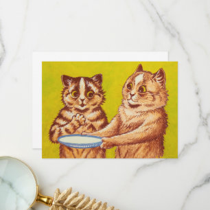 Tarjeta De Agradecimiento ¿Quieres un poco de leche de Louis Wain?