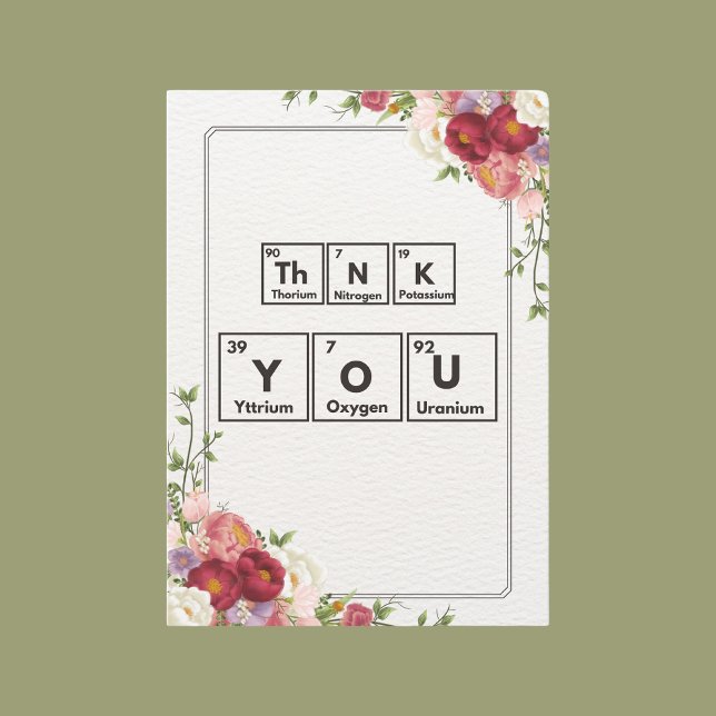 Tarjeta De Agradecimiento Química gracias (Subido por el creador)