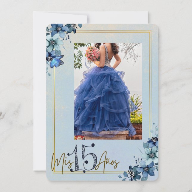 Tarjeta de agradecimiento Quinceañera (Reverso)