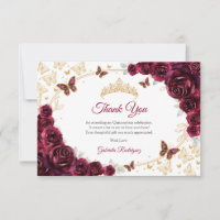 Quinceañera Floral Burgundy Oro