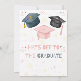 Tarjeta De Agradecimiento Quitando el Sombrero al Graduado