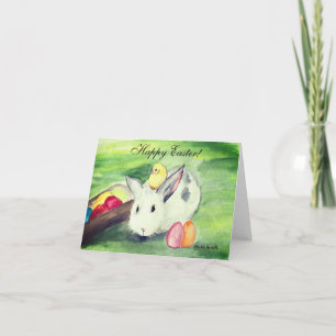 Tarjeta De Agradecimiento Rabbit Bunny Hare Humor De Pascua Huevo Cute