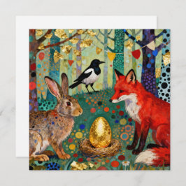 Tarjeta De Agradecimiento Rabbit, Magpie, Fox and “The Golden Goose Egg”
