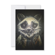 Tarjeta de agradecimiento Raccoon Flat