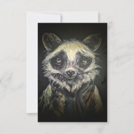 Tarjeta de agradecimiento Raccoon Flat