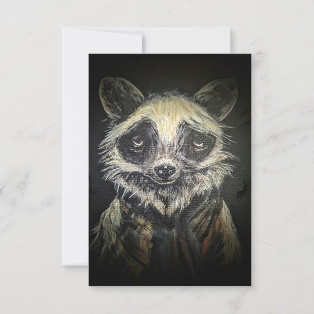 Tarjeta de agradecimiento Raccoon Flat (Anverso)
