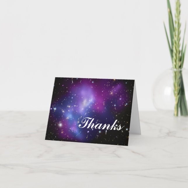Tarjeta De Agradecimiento Racimo púrpura de la galaxia de las gracias (Anverso)