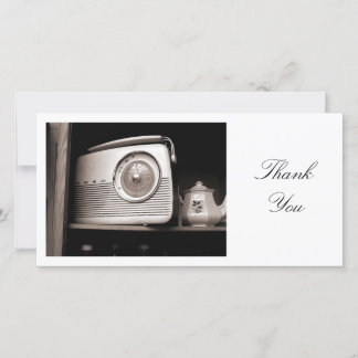 Tarjeta De Agradecimiento Radio antigua - Gracias