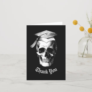 Tarjeta De Agradecimiento Radiología del partido de graduación gótica de crá