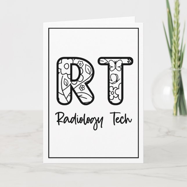 Tarjeta De Agradecimiento Radiology Tech RT Rad Technician X-ray Tech Gifts (Anverso)