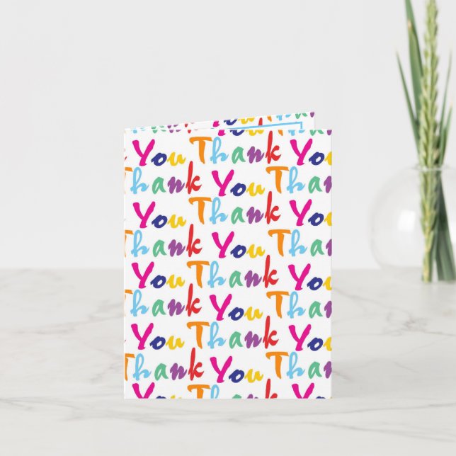 Tarjeta De Agradecimiento Rainbow Brushstroke Gratitude Thank You Card (Anverso)