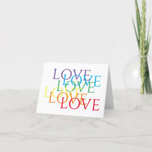 Tarjeta De Agradecimiento RAINBOW LOVE Blank Notecard