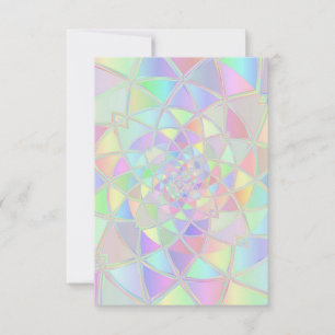 Tarjeta De Agradecimiento Rainbow Pastel Stained Glass