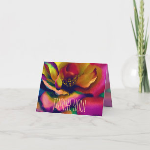 Tarjeta De Agradecimiento Rainbow Rose