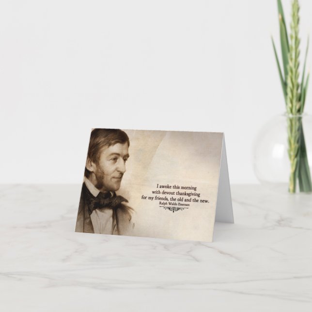 Tarjeta de agradecimiento Ralph Waldo Emerson (Anverso)