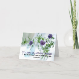 Tarjeta De Agradecimiento Ralph Waldo Emerson cita Inspiradora "Amabilidad"