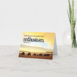 Tarjeta De Agradecimiento Ralph Waldo Emerson Entusiasmo por la cita Inspira