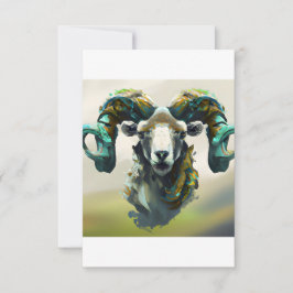 Tarjeta De Agradecimiento Ram pintado