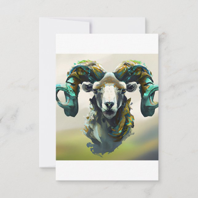 Tarjeta De Agradecimiento Ram pintado (Anverso)