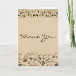 Tarjeta De Agradecimiento Rama de olivo: Un toque toscano gracias