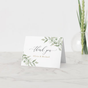 Tarjeta De Agradecimiento Rama de olivo verde Boda de oro de aliento para be