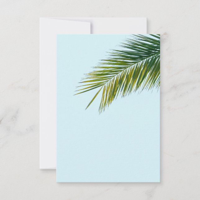 Tarjeta De Agradecimiento rama de palmera (Anverso)
