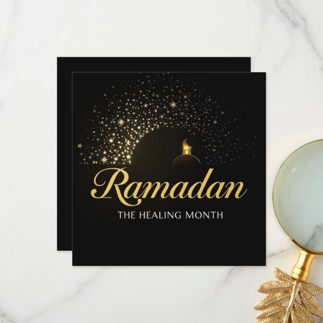Tarjeta De Agradecimiento Ramadan Kareem holiday Personalized Card (Anverso/Reverso In Situ)