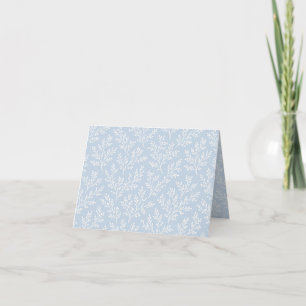 Tarjeta De Agradecimiento Ramas de bosque neutrales - azul polvoriento