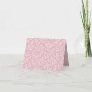Tarjeta De Agradecimiento Ramas de bosque neutrales - Rosa apagado