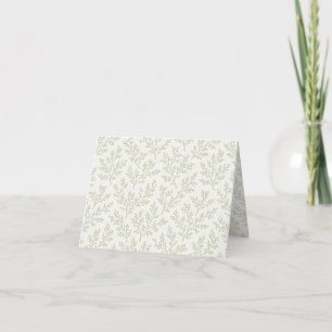 Tarjeta De Agradecimiento Ramas de bosque suave oliva - Neutral
