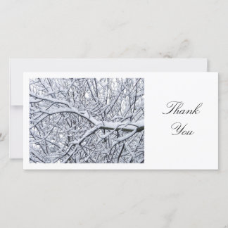 Tarjeta De Agradecimiento Ramas de nieve - Gracias