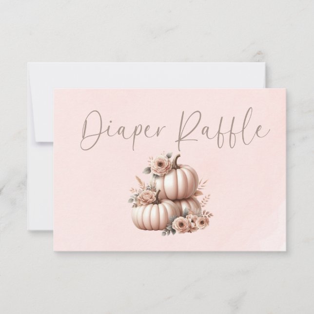 Tarjeta De Agradecimiento Ramificación de pañales de calabaza rosa para Rubo (Anverso)