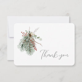 Tarjeta De Agradecimiento Ramo Botánico de Invierno