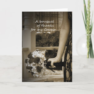 Tarjeta De Agradecimiento "Ramo criada del primo de las gracias" de la