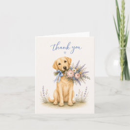 Tarjeta De Agradecimiento Ramo de flores de Labrador Gracias
