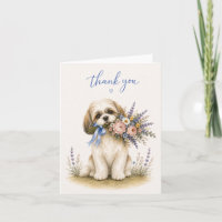 Ramo de flores de Shih Tzu gracias