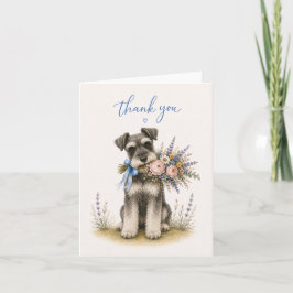 Tarjeta De Agradecimiento Ramo de flores para agradecer a un Miniature Schna