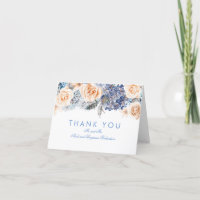 Ramo de Hortensia Azul y Rosas Melocotón Gracias