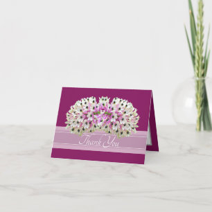 Tarjeta De Agradecimiento Ramo de orquídeas rosadas blancas exóticas elegant