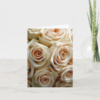 Tarjeta De Agradecimiento Ramo de Rosas Crema - Gracias