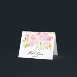 Tarjeta De Agradecimiento Ramo de rosas en acuarela Gracias<br><div class="desc">Rosas en acuarela rosadas y crema destacan esta colección. Suite de boda completa disponible aquí https://www.zazzle.com/collections/boho_watercolor_blooms-119684716733349178</div>