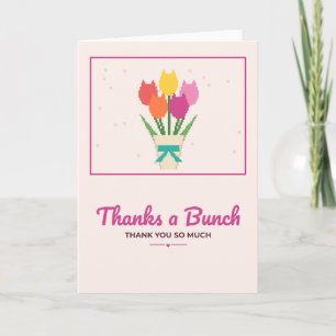 Tarjeta de agradecimiento ramo de tulipanes Gracia