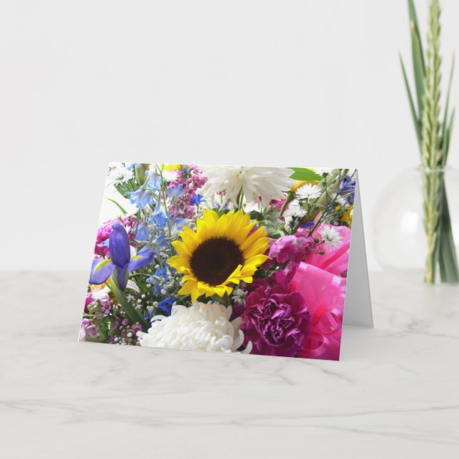 Tarjeta De Agradecimiento Ramo floral (Anverso)