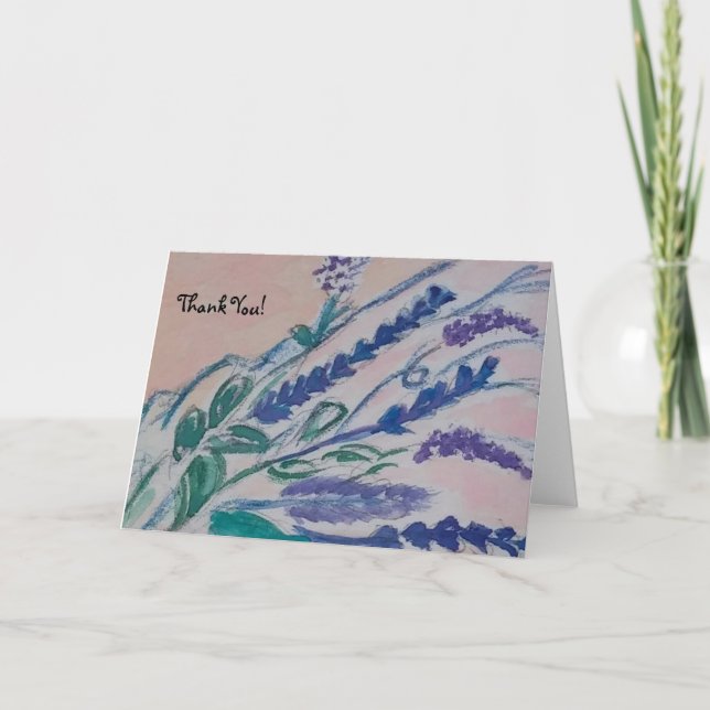 Tarjeta De Agradecimiento ramo romántico (Anverso)