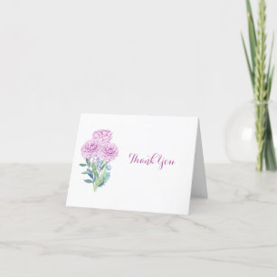 Tarjeta De Agradecimiento Ranunculus & Anemones Despedida de Soltera Persona