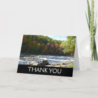 Tarjeta De Agradecimiento Rapids del río Ohiopyle en el otoño de Pensilvania