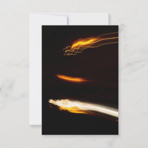 Tarjeta De Agradecimiento Rastros de Luz de Movimiento Abstracto Exposición