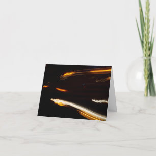 Tarjeta De Agradecimiento Rastros de Luz de Movimiento Abstracto Larga Expos