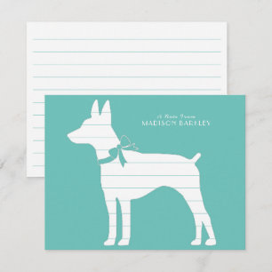 Tarjeta De Agradecimiento Rat Terrier Dog Puppy