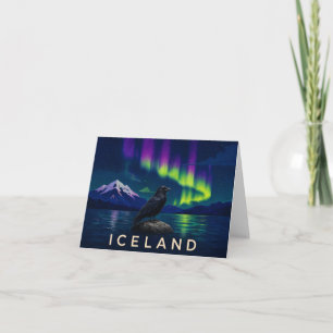 Tarjeta de agradecimiento Raven Northern Lights Is